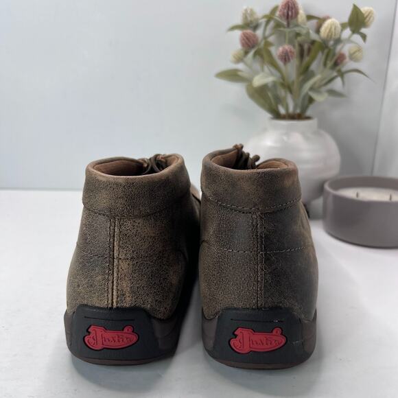 Justin Original Cappie Slip Resistant Steel Toe Work Boots Brown Men's 11M NWOB - Picture 2 of 9